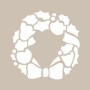 New Year Wreath Model YB24 22x22 Round Series Stencil