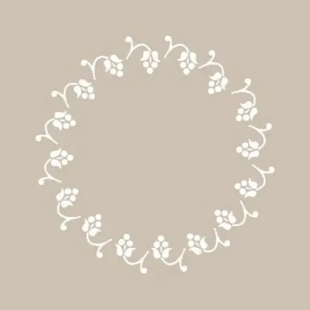 Leaf Frame Model YB27 22x22 Round Series Stencil