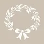 New Year Wreath Model YB36 22x22 Round Series Stencil