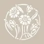 Flower Model YB37 22x22 Round Series Stencil