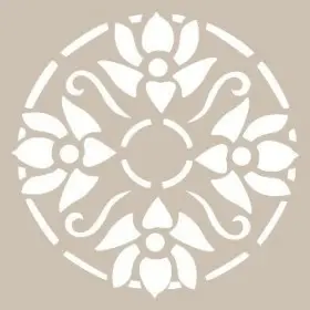 Çiçek Model YB64 22x22 Yuvarlak Seri Stencil