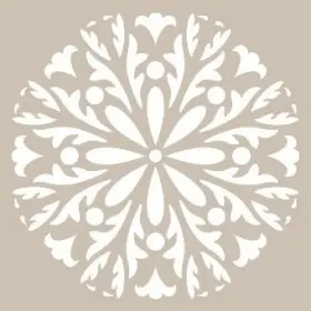 Çiçek Model YB66 22x22 Yuvarlak Seri Stencil