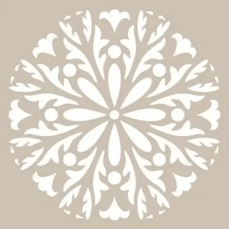 Çiçek Model YB66 22x22 Yuvarlak Seri Stencil