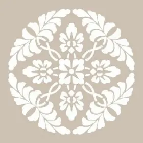 Çiçek Model YB67 22x22 Yuvarlak Seri Stencil