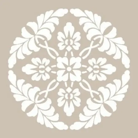 Çiçek Model YB67 22x22 Yuvarlak Seri Stencil