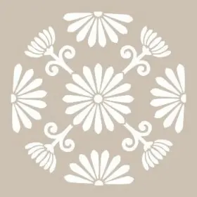 Çiçek Model YB69 22x22 Yuvarlak Seri Stencil