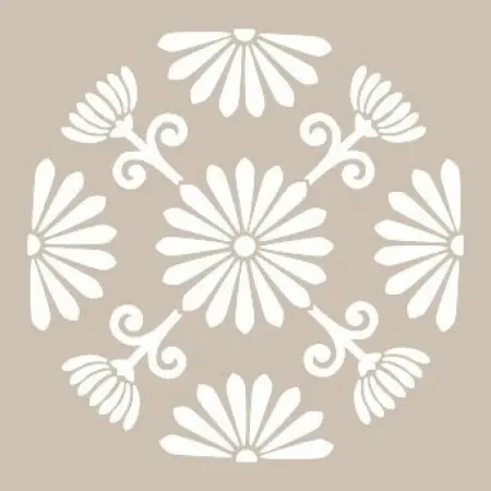 Çiçek Model YB69 22x22 Yuvarlak Seri Stencil