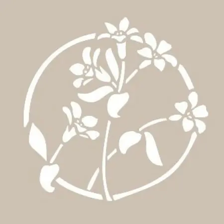 Flower Model YB38 22x22 Round Series Stencil