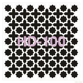 Geometrik Model HD100 Home Dekor 45x45 Stencil