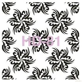 Çiçek Model HD81 Home Dekor 45x45 Stencil