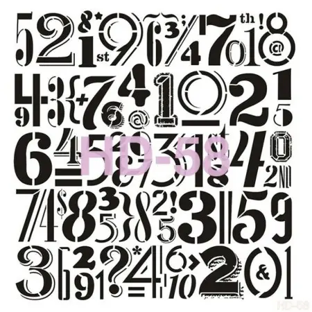 Figure Model HD58 Home Decor 45x45 Stencil