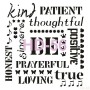 Text Model HD56 Home Decor 45x45 Stencil