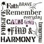 Text Model HD53 Home Decor 45x45 Stencil