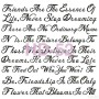 Text Model HD52 Home Decor 45x45 Stencil