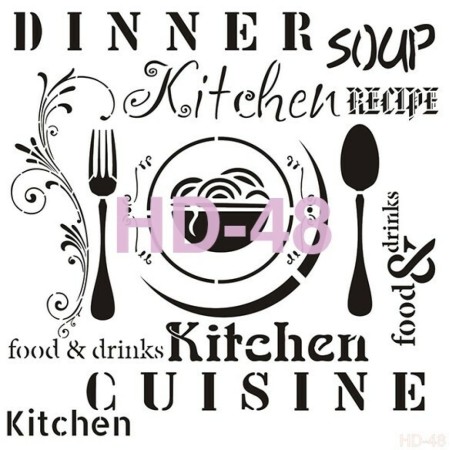 Restaurant Model HD48 Home Decor 45x45 Stencil