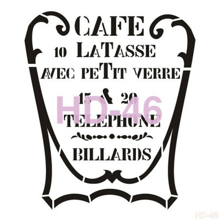 Text Model HD46 Home Decor 45x45 Stencil