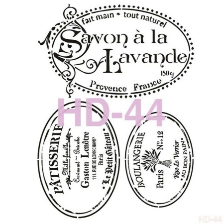 Text Model HD44 Home Decor 45x45 Stencil