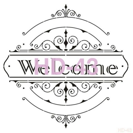 Text Model HD43 Home Decor 45x45 Stencil