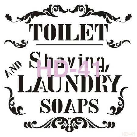 Text Model HD41 Home Decor 45x45 Stencil