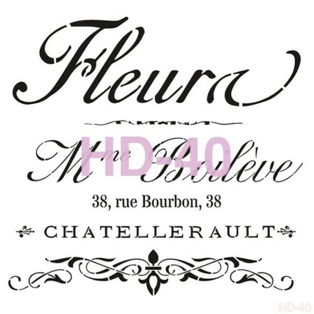 Text Model HD40 Home Decor 45x45 Stencil
