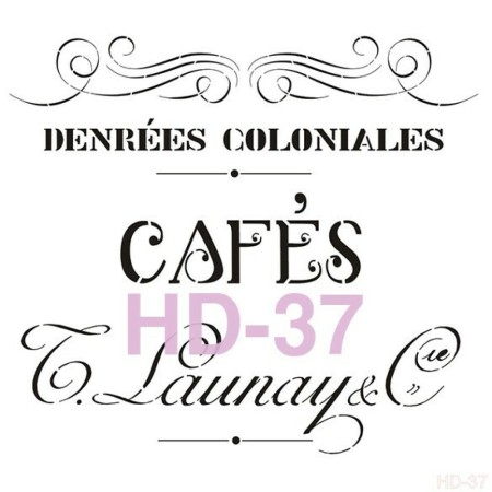 Text Model HD37 Home Decor 45x45 Stencil