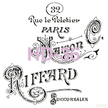 Text Model HD36 Home Decor 45x45 Stencil
