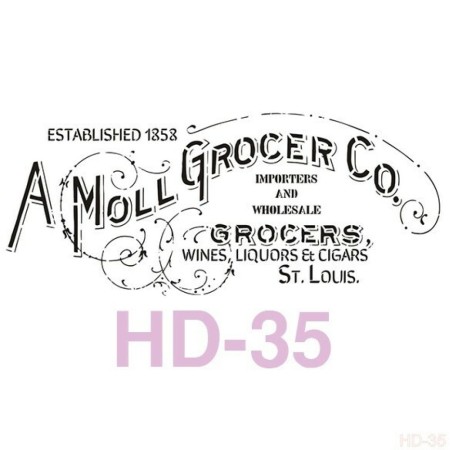 Text Model HD35 Home Decor 45x45 Stencil