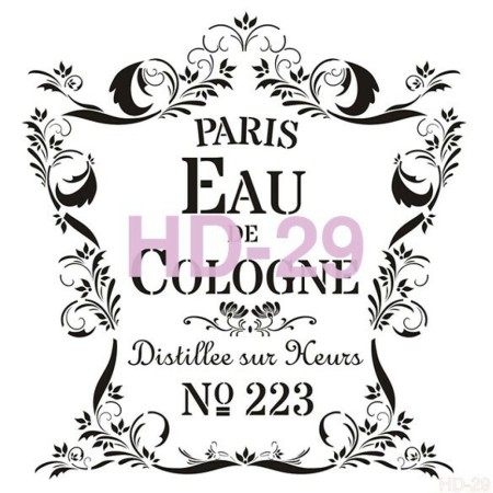 Text Model HD29 Home Decor 45x45 Stencil