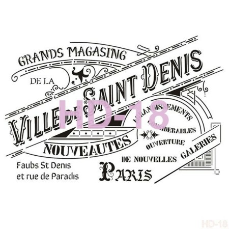 Text Model HD18 Home Dokor 45x45 Stencil