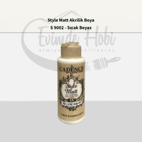 S9002 Sıcak Beyaz  Mat Akrilik Boya 120ML