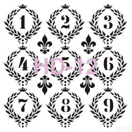 Rakam Model HD12 Home Dekor 45x45 stencil