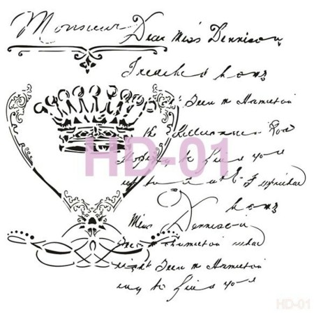 Text Model HD01 Home Decor 45x45 Stencil