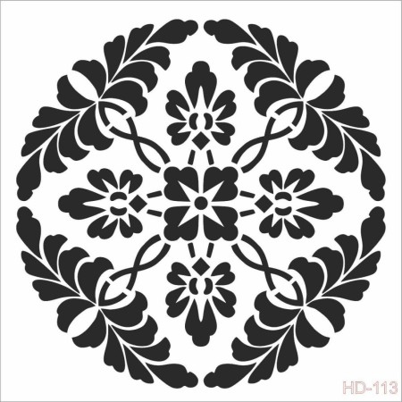 Çiçek Model HD113 Home Dekor 45x45 Stencil
