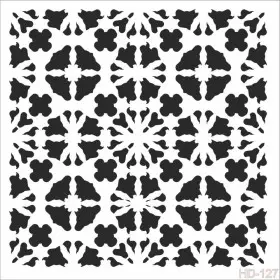 Geometrik Model HD127 Home Dekor 45x45 Stencil