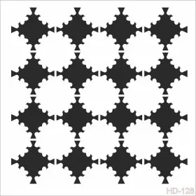 Geometrik Model HD128 Home Dekor 45x45 Stencil