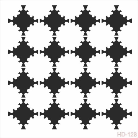 Geometrik Model HD128 Home Dekor 45x45 Stencil