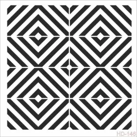 Geometrik Model HD146 Home Dekor 45x45 Stencil