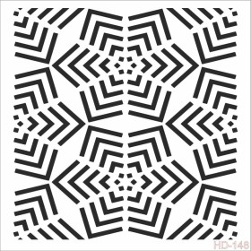 Geometrik Model HD148 Home Dekor 45x45 Stencil