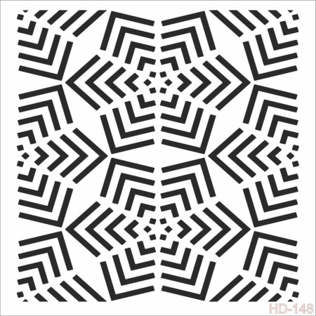 Geometrik Model HD148 Home Dekor 45x45 Stencil
