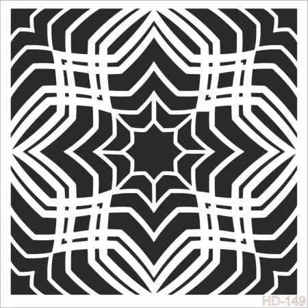 Geometrik Model HD149 Home Dekor 45x45 Stencil