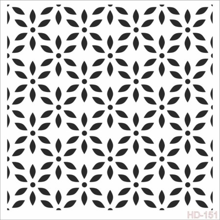 Geometrik Model HD151 Home Dekor 45x45 Stencil