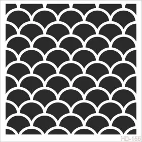 Geometrik Model HD155 Home Dekor 45x45 Stencil