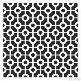 Geometrik Model HD159 Home Dekor 45x45 Stencil