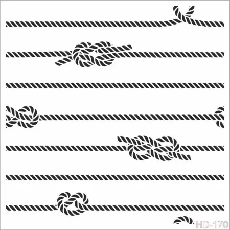 Rope Model HD170 Home Decor 45x45 Stencil