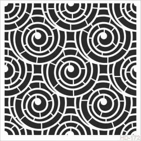 Geometrik Model HD172 Home Dekor 45x45 Stencil