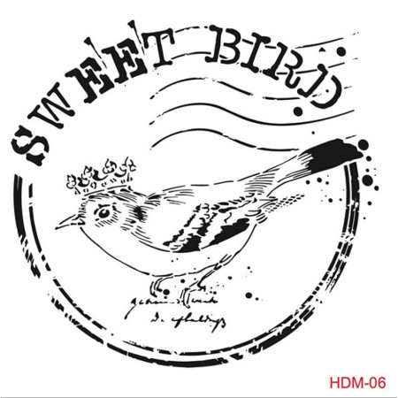 Bird Model HDM06 Home Decor 25x25 Stencil