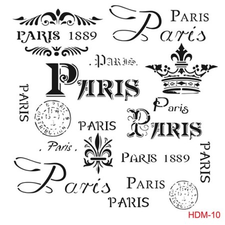 Text Model HDM10 Home Decor 25x25 Stencil