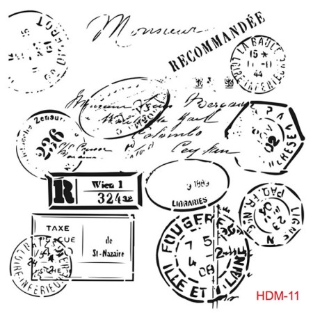 Text Model HDM11 Home Decor 25x25 Stencil
