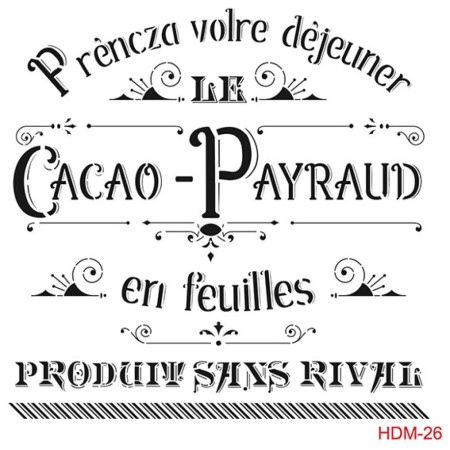 Text Model HDM26 Home Decor 25x25 Stencil