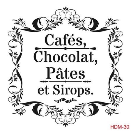 Text Model HDM30 Home Decor 25x25 Stencil